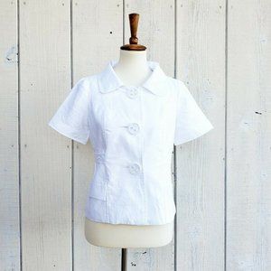 Lucy & Laurel Anthropologie Linen Top Size Small S